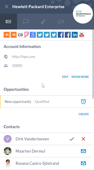 Filter warmest contacts on Salesflare CRM platform